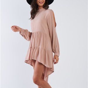 Mustard Seed | Latte High Low Dress